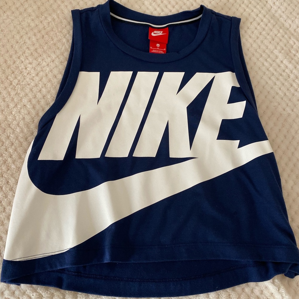 Navy Nike Crop Top